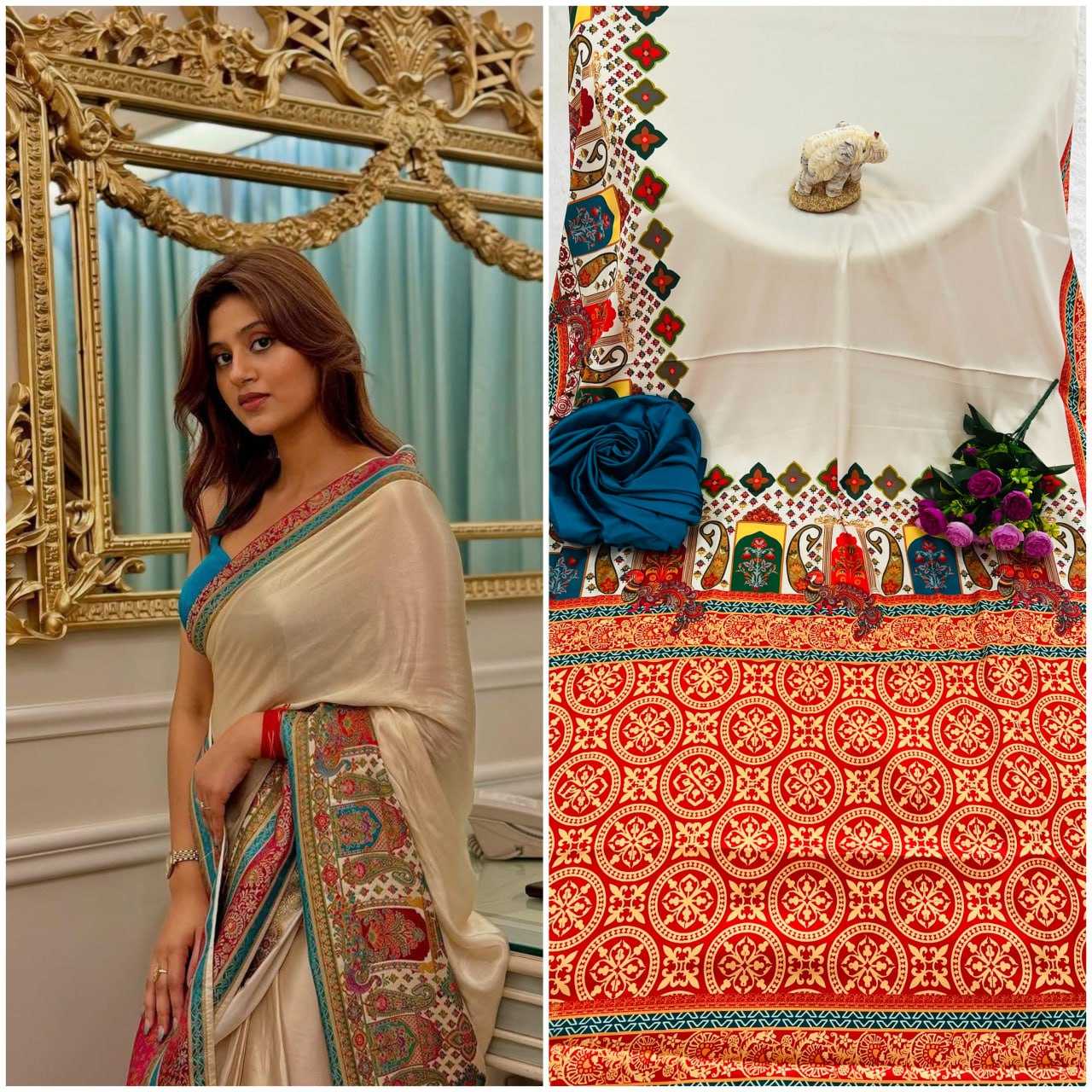 Ynf Gajji Silk RIN207 2247 Sarees Bollywood Collections Festive Collections Wholesale Printed Sarees Silk Sarees Sarees With Blouse Manufacturer