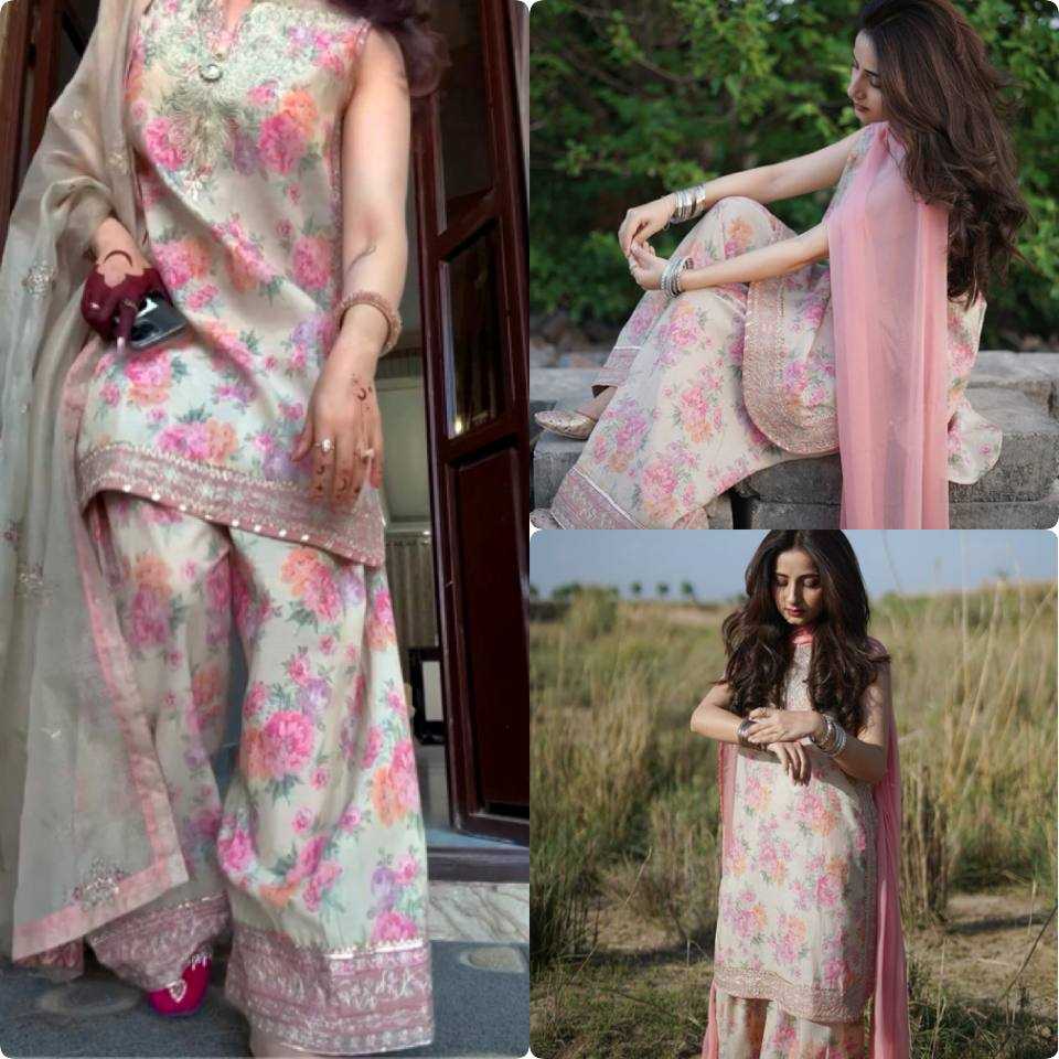Ynf Georgette KESH141 206 Suits & Dresses Wedding Collections Festive Collections Wholesale Printed Suits Georgette Suit Wedding Outfits Manufacturer