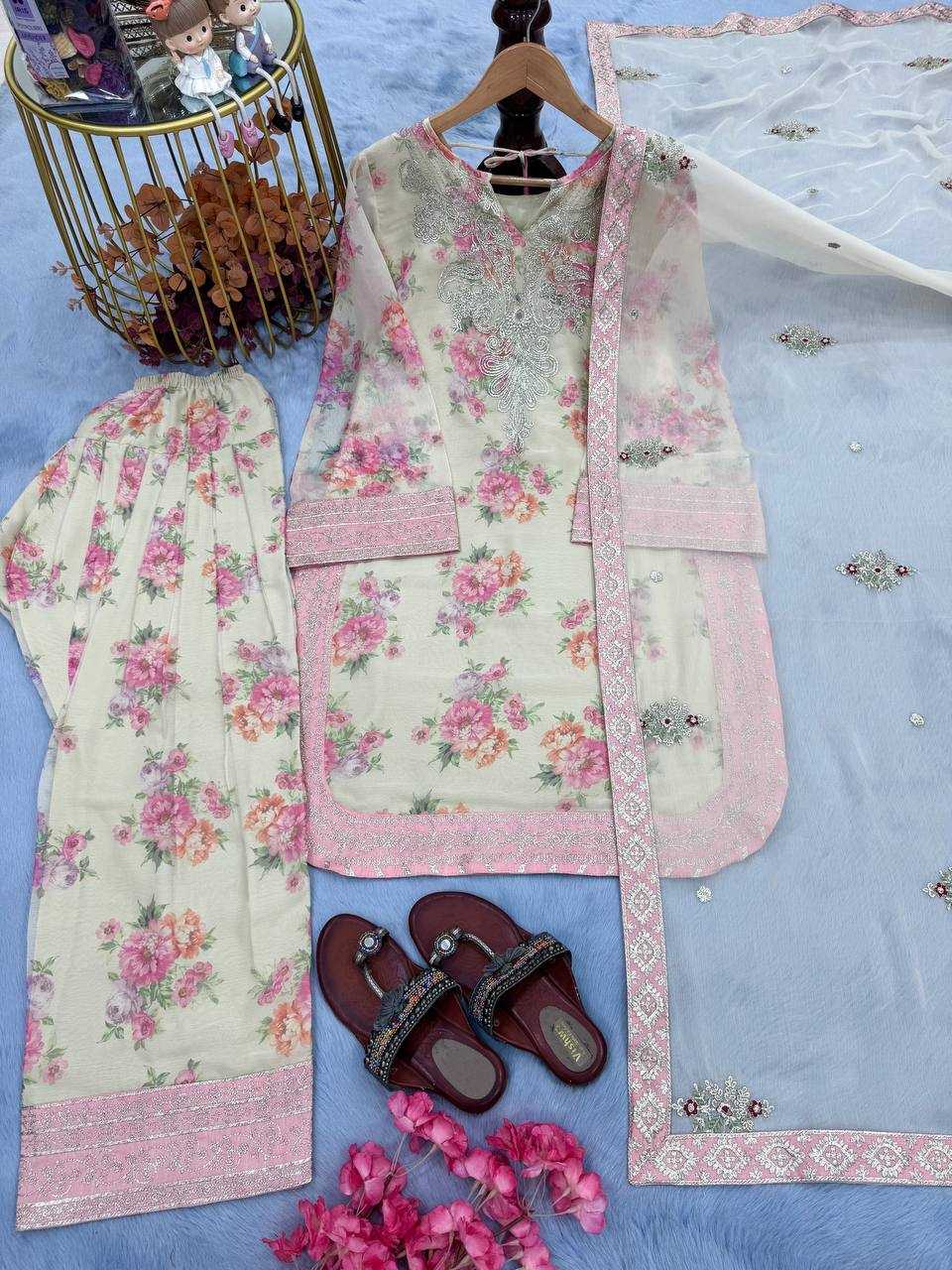 Ynf Georgette KESH141 206 Suits & Dresses Wedding Collections Festive Collections Wholesale Printed Suits Georgette Suit Wedding Outfits Manufacturer