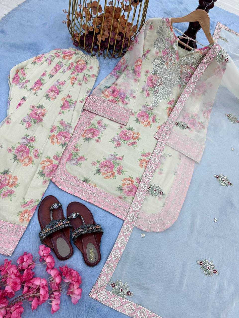 Ynf Georgette KESH141 206 Suits & Dresses Wedding Collections Festive Collections Wholesale Printed Suits Georgette Suit Wedding Outfits Manufacturer