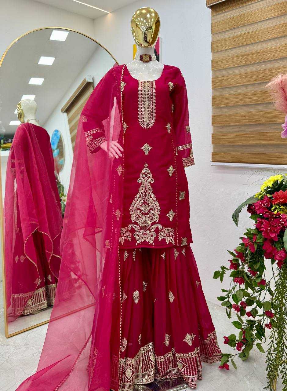 Ynf Georgette KESH158 9021 Suits & Dresses Wedding Collections Festive Collections Wholesale Palazzo Suit Georgette Suit Party wear suits Manufacturer
