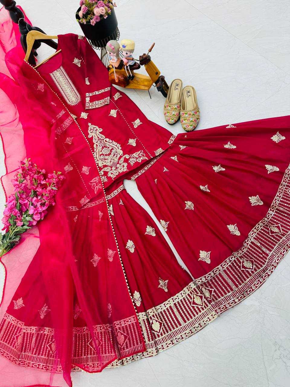 Ynf Georgette KESH158 9021 Suits & Dresses Wedding Collections Festive Collections Wholesale Palazzo Suit Georgette Suit Party wear suits Manufacturer