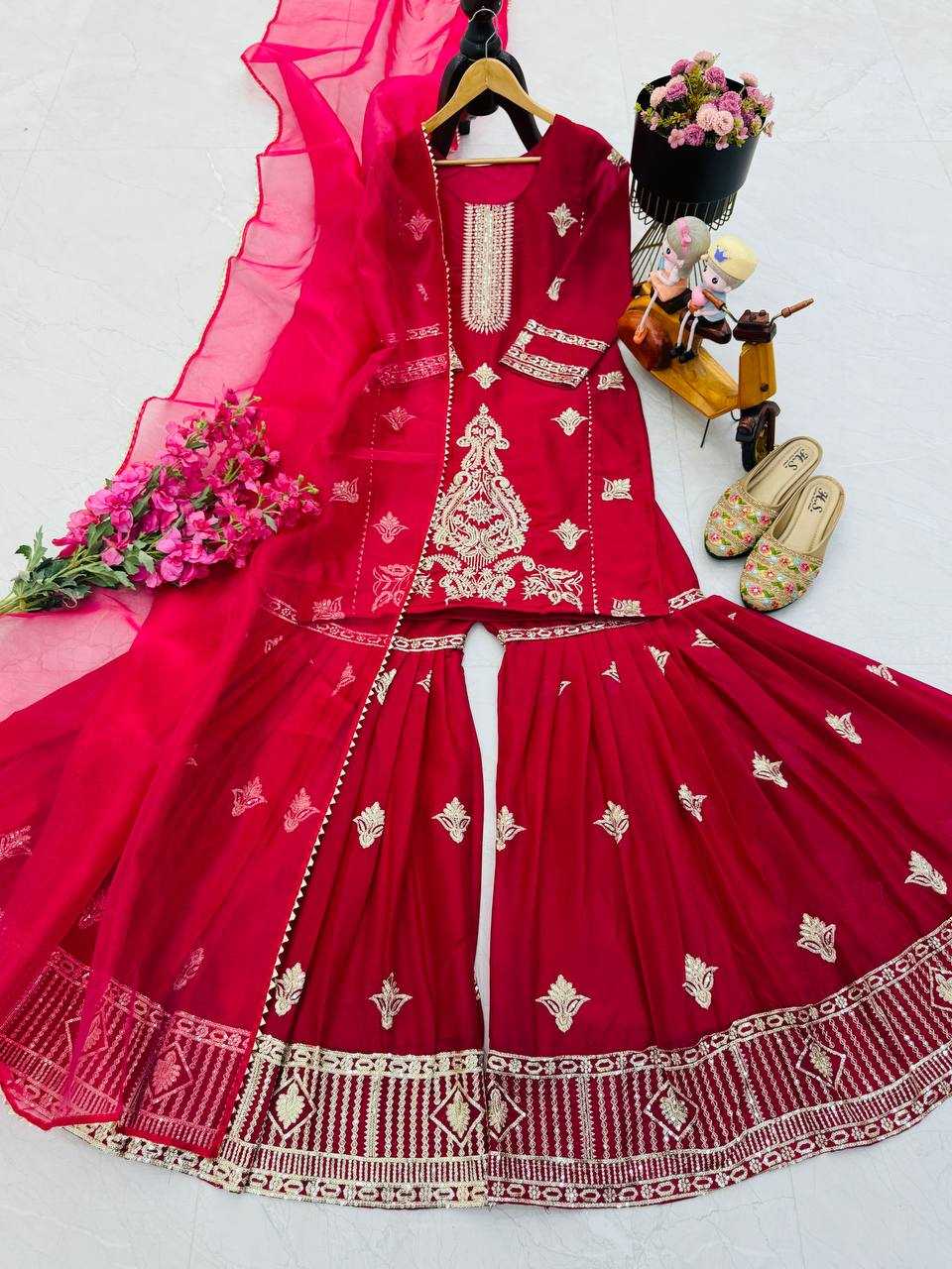 Ynf Georgette KESH158 9021 Suits & Dresses Wedding Collections Festive Collections Wholesale Palazzo Suit Georgette Suit Party wear suits Manufacturer