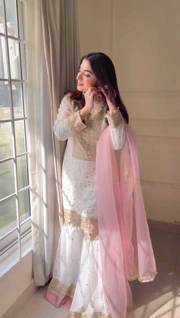 Ynf Georgette KESH159 609 Suits & Dresses Wholesale Sharara Salwar Suits Embroidery Suits Georgette Suit Manufacturer