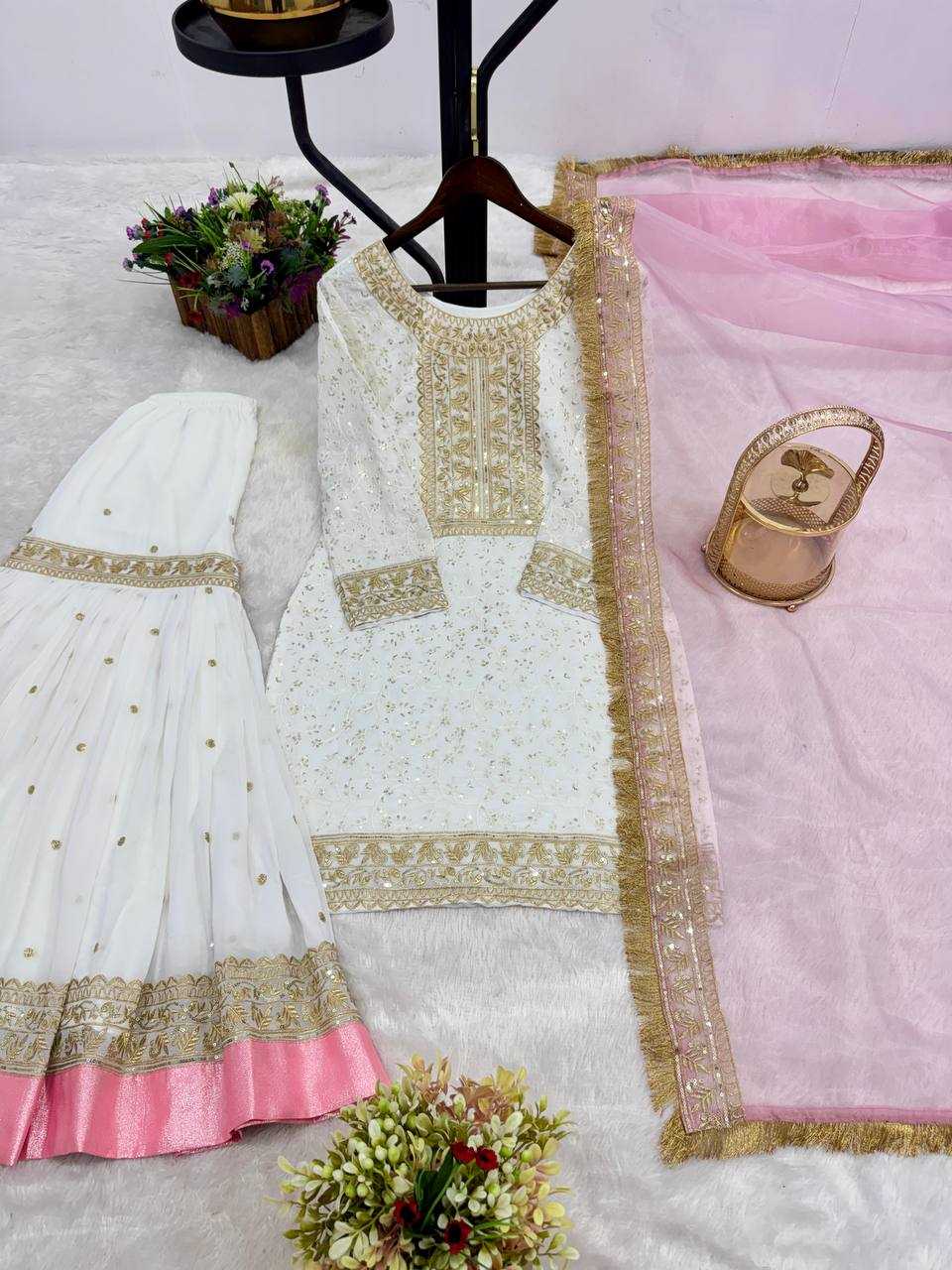 Ynf Georgette KESH159 609 Suits & Dresses Wholesale Sharara Salwar Suits Embroidery Suits Georgette Suit Manufacturer