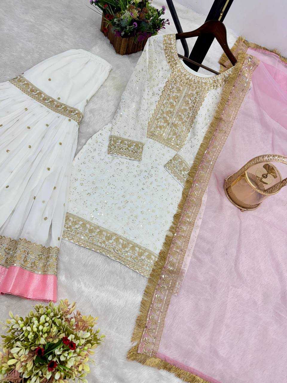 Ynf Georgette KESH159 609 Suits & Dresses Wholesale Sharara Salwar Suits Embroidery Suits Georgette Suit Manufacturer