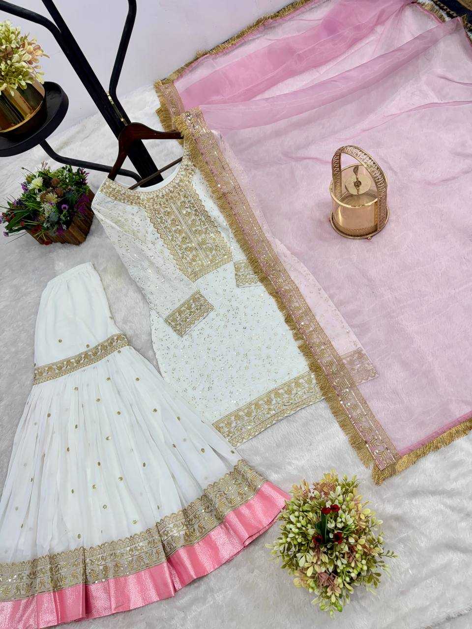 Ynf Georgette KESH159 609 Suits & Dresses Wholesale Sharara Salwar Suits Embroidery Suits Georgette Suit Manufacturer