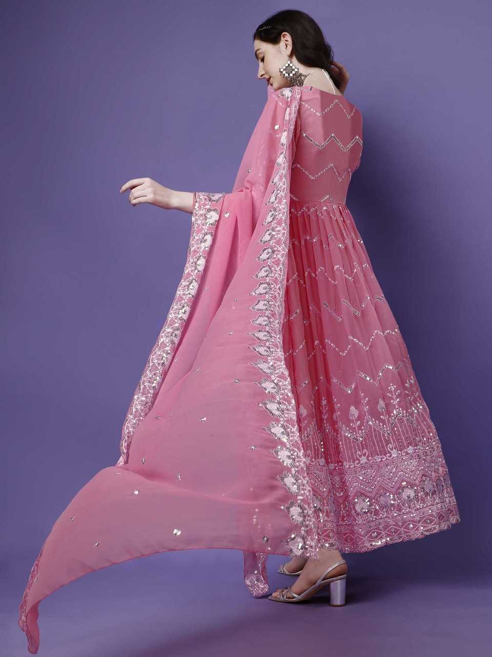 Ynf Georgette KESH334 Pink Candle Suits & Dresses Wholesale Embroidery Suits Party wear suits Designer Suits Manufacturer