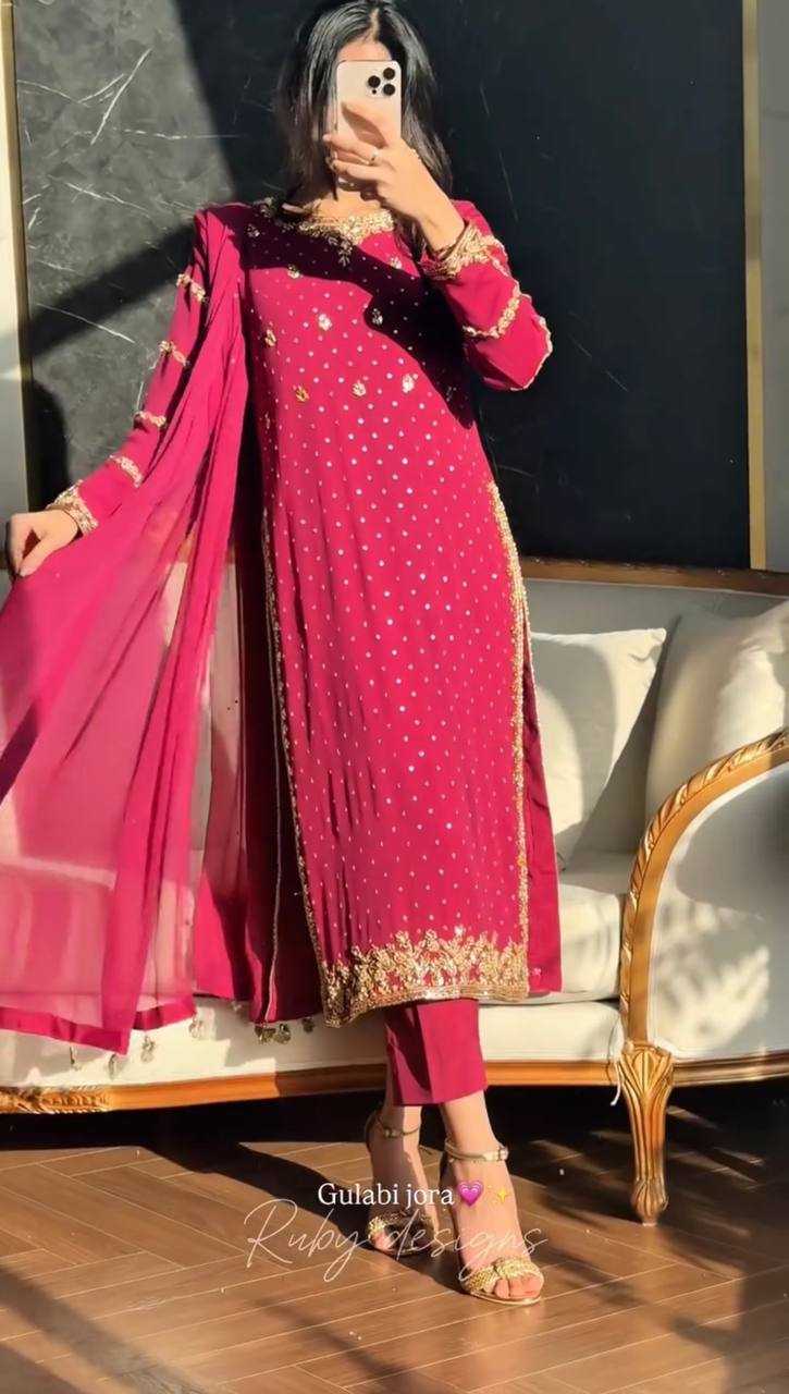 Ynf Georgette KESH461 1706 Suits & Dresses Wholesale Ladies Suits Embroidery Suits Party Wear Dresses Manufacturer