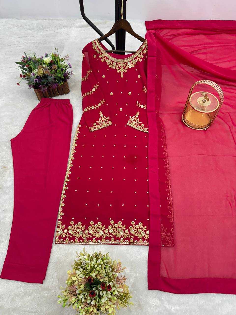 Ynf Georgette KESH461 1706 Suits & Dresses Wholesale Ladies Suits Embroidery Suits Party Wear Dresses Manufacturer