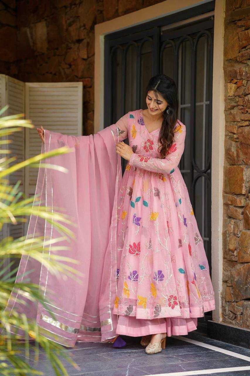 Ynf Georgette KESH490 657 Gowns Wholesale Printed Gowns Embroidery Gowns Anarkali Gown Long Gowns Manufacturer