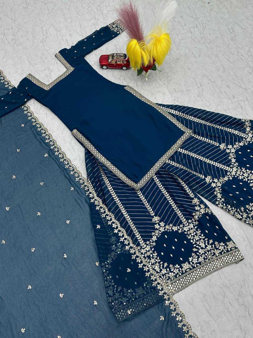 Ynf Georgette KESH496 022 Suits & Dresses Wholesale Sharara Salwar Suits Embroidery Suits Georgette Suit Manufacturer