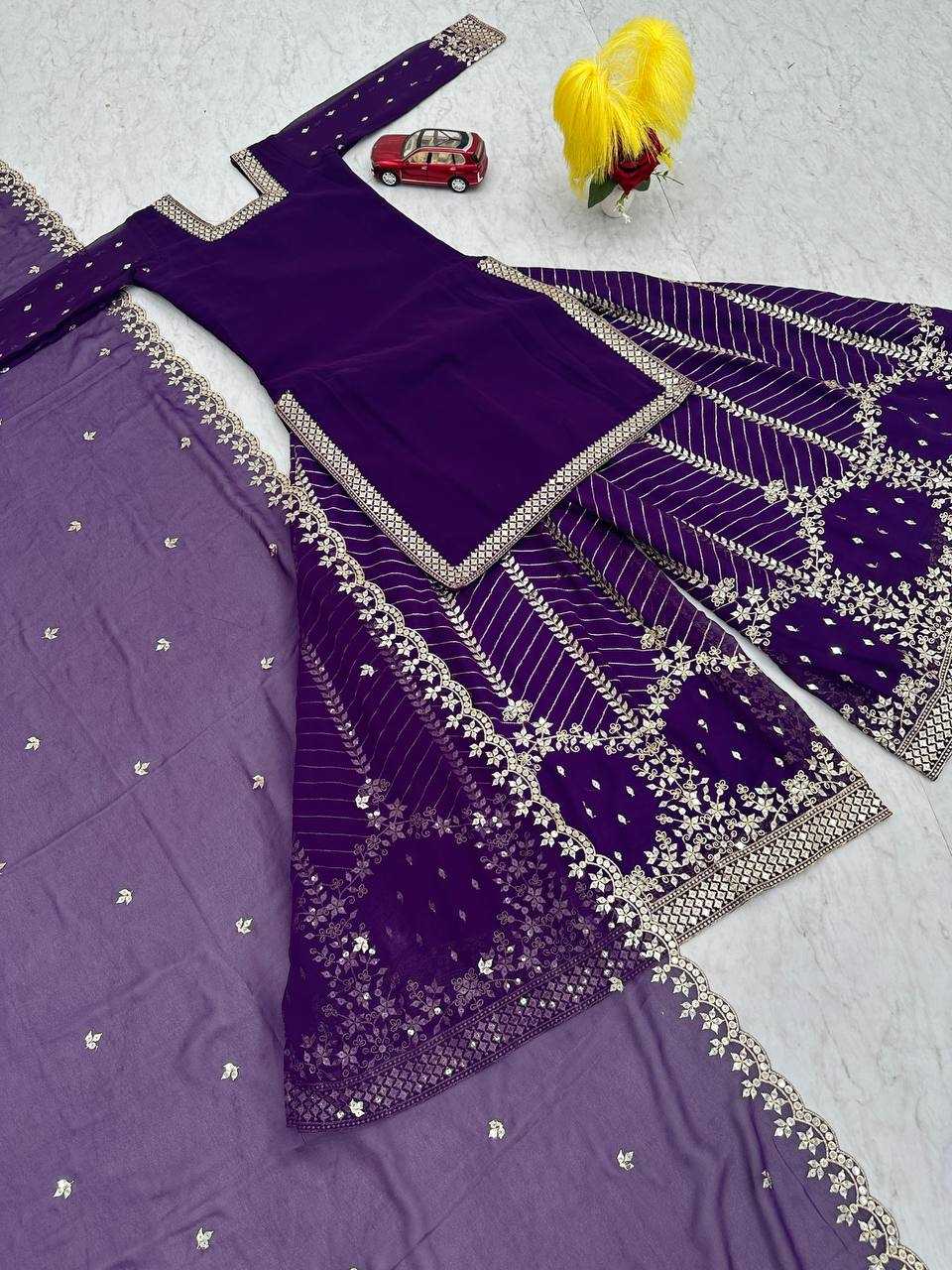 Ynf Georgette KESH496 022 Suits & Dresses Wholesale Sharara Salwar Suits Embroidery Suits Georgette Suit Manufacturer