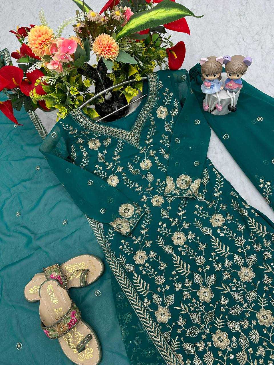 Ynf Georgette KESH496 028 Suits & Dresses Wholesale Sharara Salwar Suits Embroidery Suits Georgette Suit Manufacturer