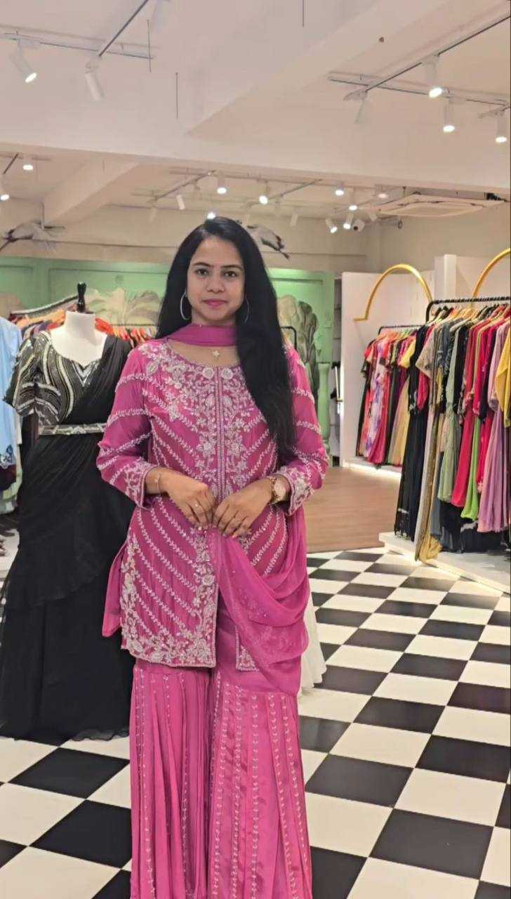Ynf Georgette KESH496 030 Suits & Dresses Wholesale Sharara Salwar Suits Georgette Suit Party wear suits Manufacturer