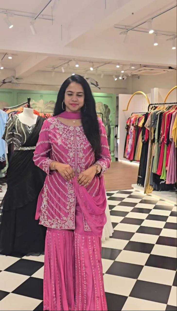 Ynf Georgette KESH496 030 Suits & Dresses Wholesale Sharara Salwar Suits Georgette Suit Party wear suits Manufacturer