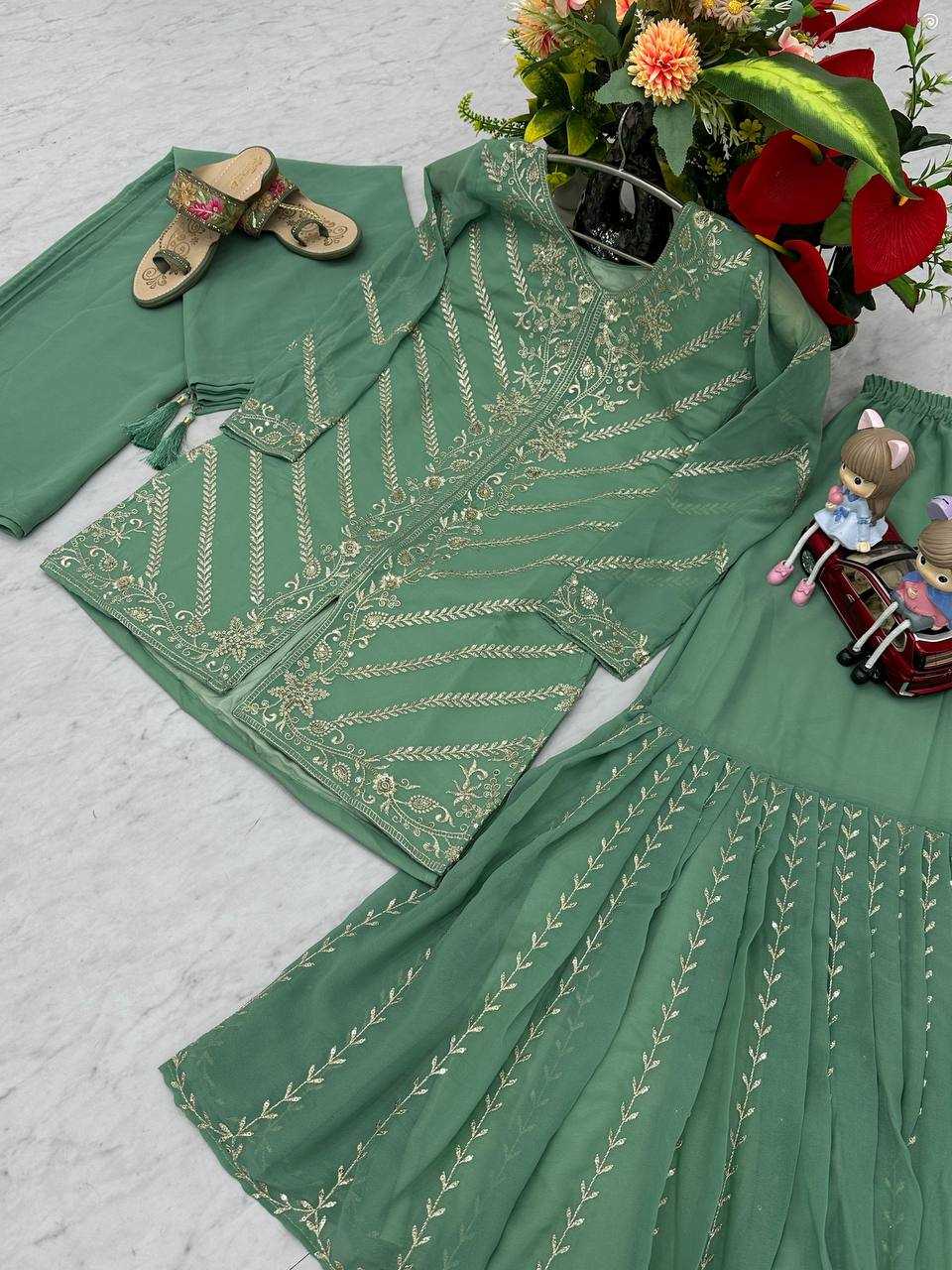 Ynf Georgette KESH496 030 Suits & Dresses Wholesale Sharara Salwar Suits Georgette Suit Party wear suits Manufacturer