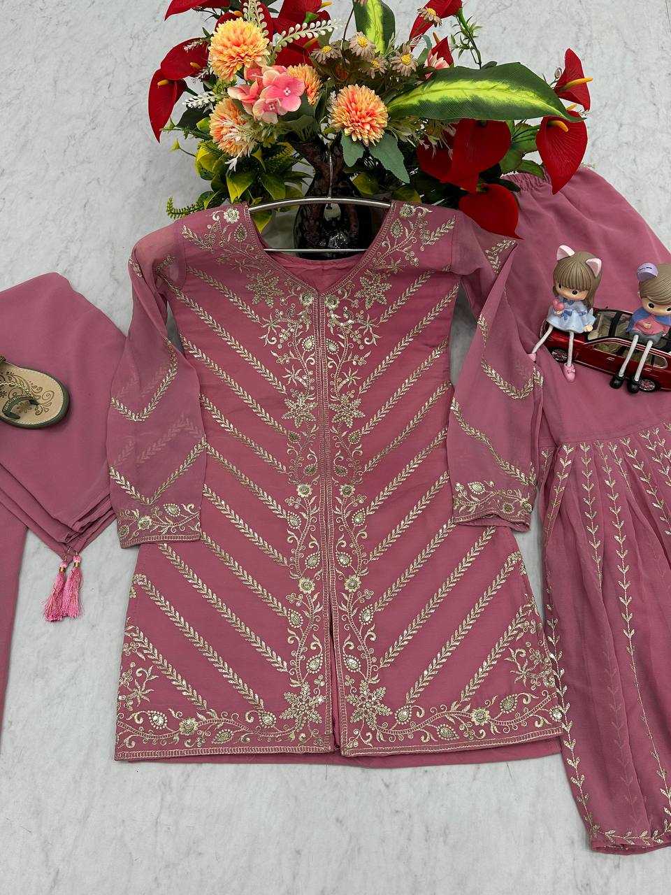 Ynf Georgette KESH496 030 Suits & Dresses Wholesale Sharara Salwar Suits Georgette Suit Party wear suits Manufacturer