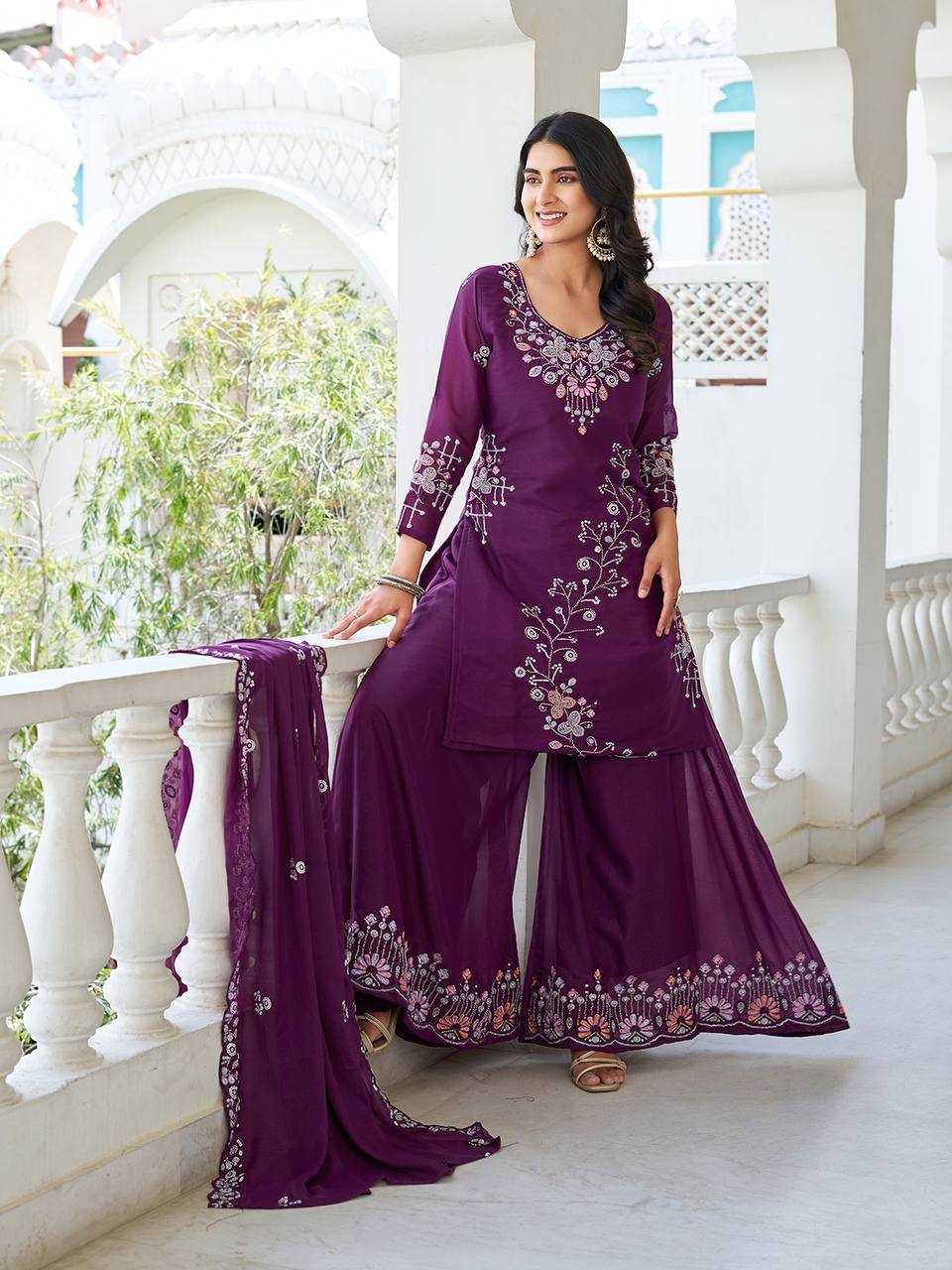 Ynf Georgette KESH498 103 Kurti Wholesale Fancy Kurti Georgette Kurti Embroidered Kurtis Manufacturer