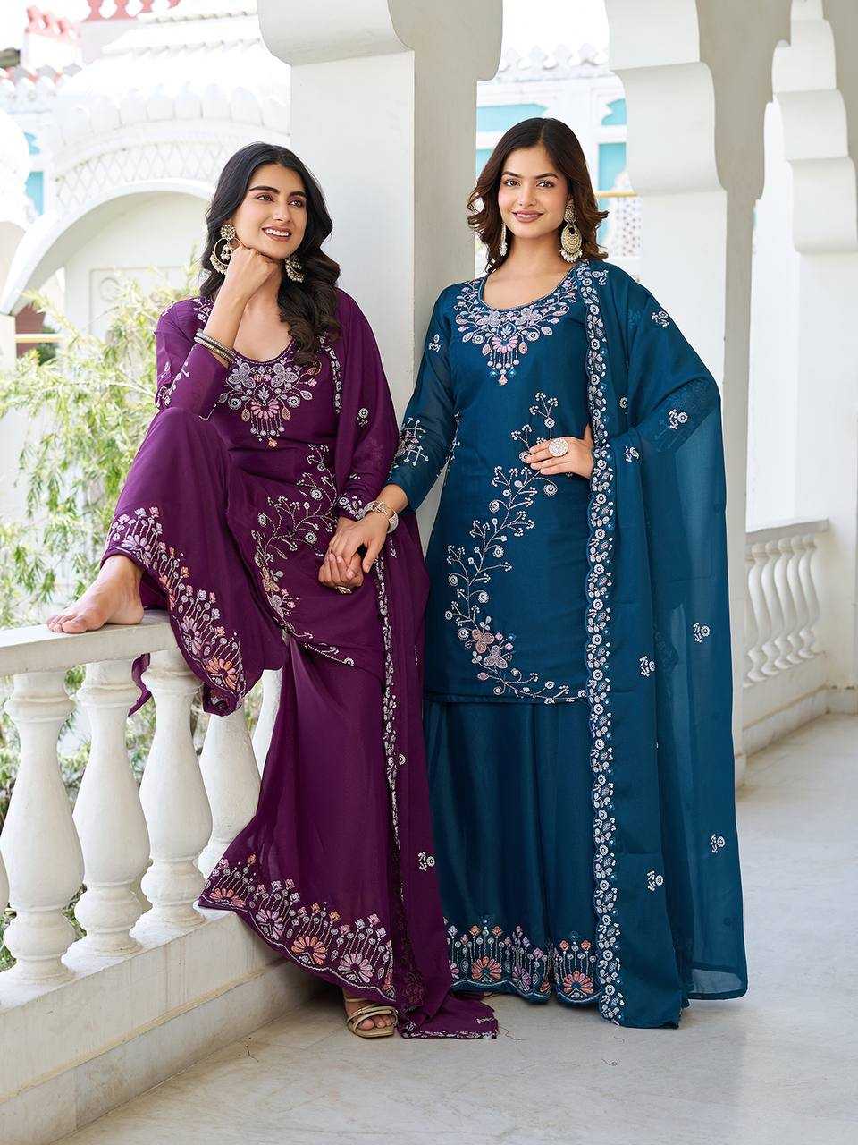 Ynf Georgette KESH498 103 Kurti Wholesale Fancy Kurti Georgette Kurti Embroidered Kurtis Manufacturer