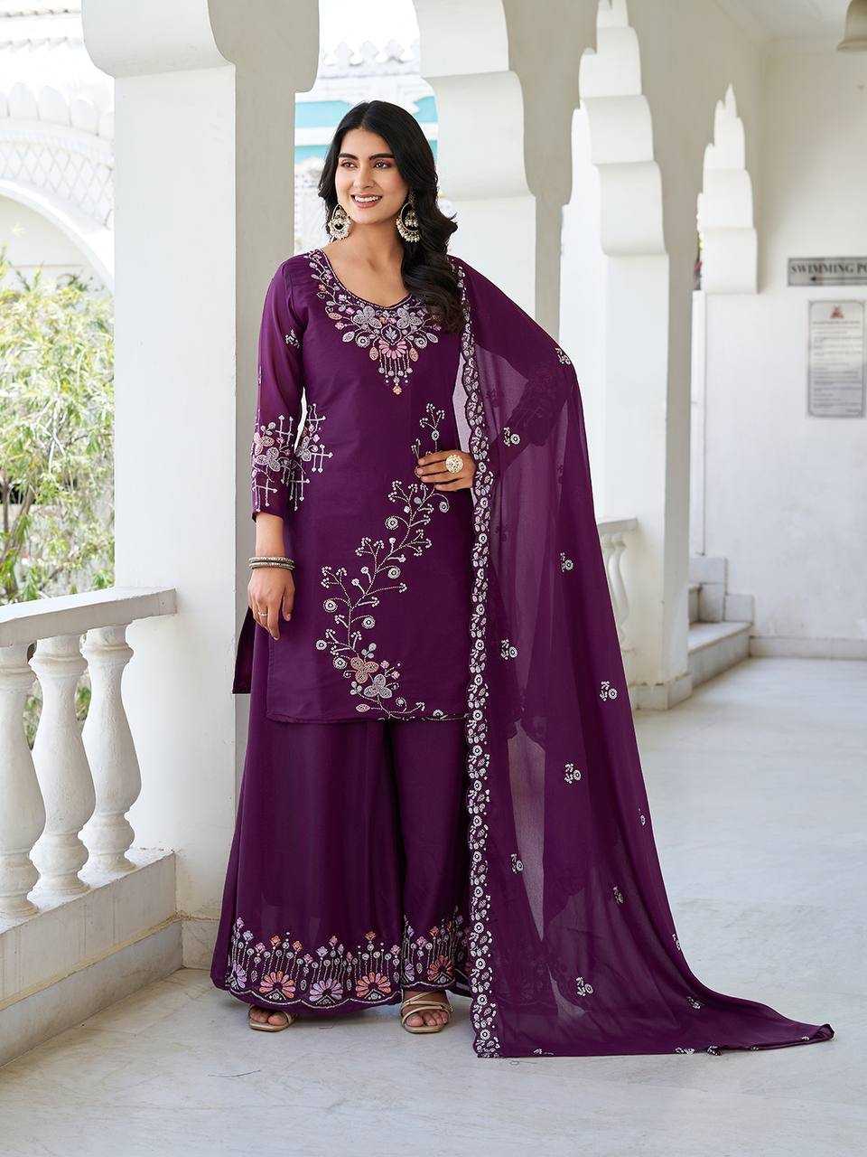 Ynf Georgette KESH498 103 Kurti Wholesale Fancy Kurti Georgette Kurti Embroidered Kurtis Manufacturer
