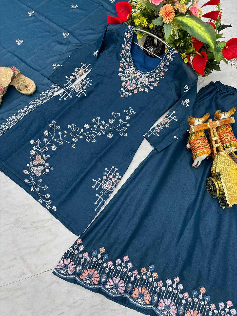 Ynf Georgette KESH498 103 Kurti Wholesale Fancy Kurti Georgette Kurti Embroidered Kurtis Manufacturer