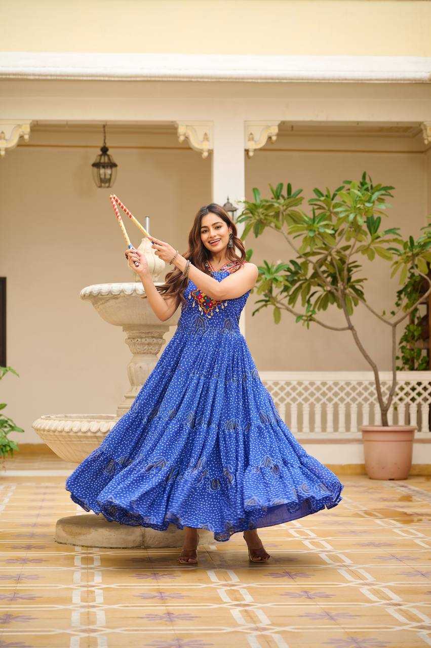 Ynf Georgette KESH498 108 Gowns Wholesale Embroidery Gowns Georgette Gown Party Wear Gowns Manufacturer