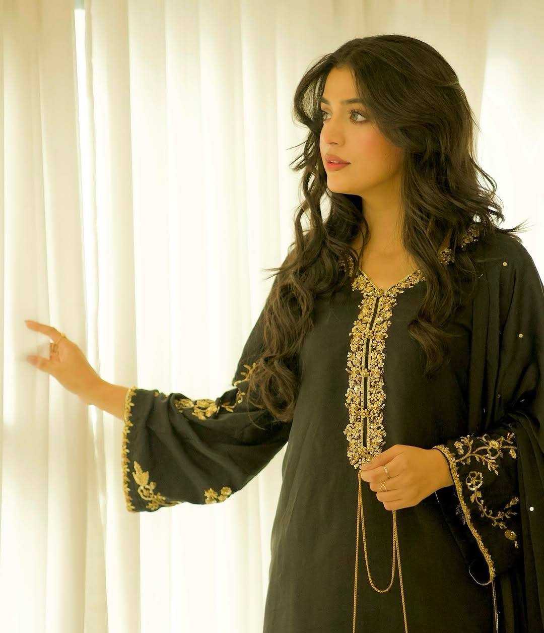 Ynf Georgette KESH499 005 Suits & Dresses Wholesale Georgette Suit Party wear suits Black Salwar Suit Manufacturer