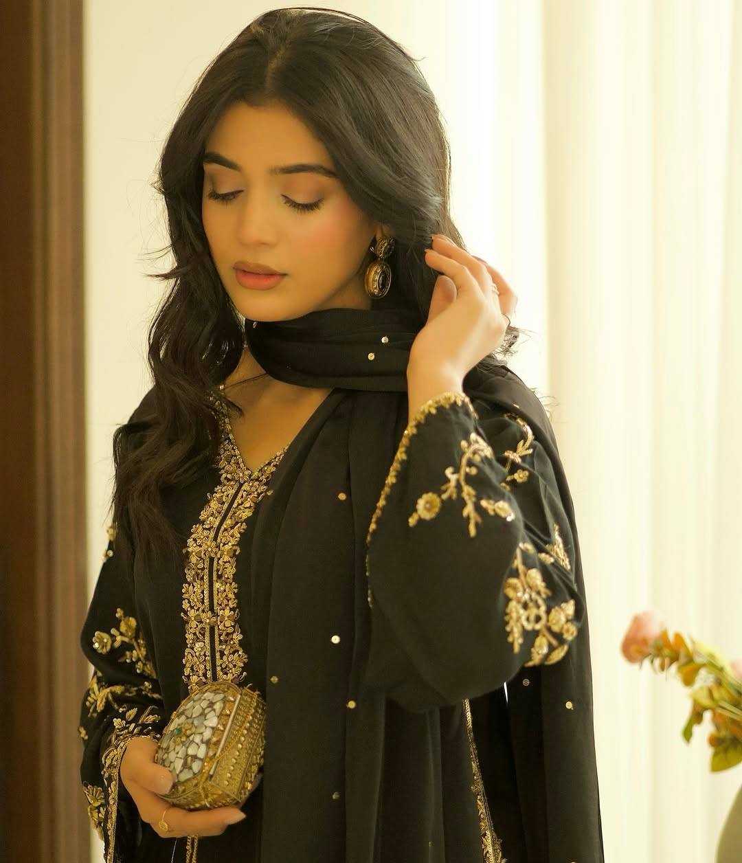 Ynf Georgette KESH499 005 Suits & Dresses Wholesale Georgette Suit Party wear suits Black Salwar Suit Manufacturer