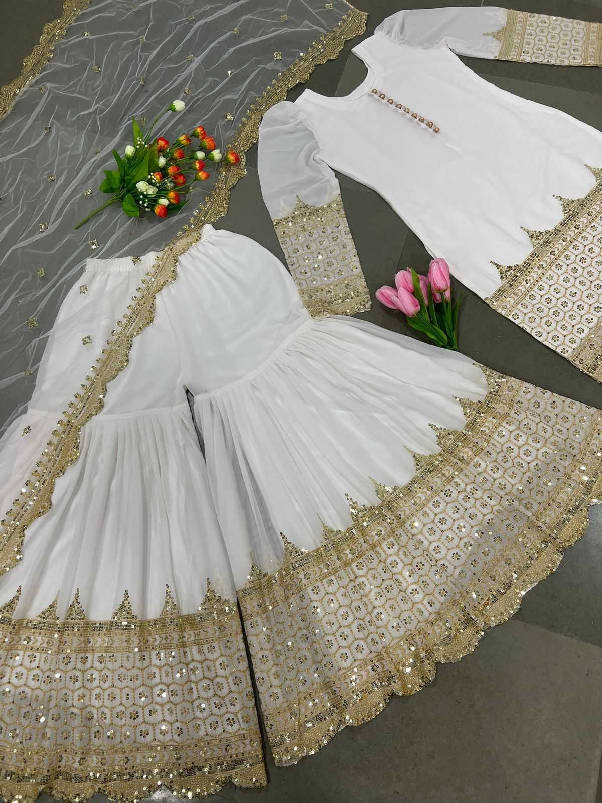 Ynf Georgette KESH499 250 Suits & Dresses Wholesale Sharara Salwar Suits Embroidery Suits Georgette Suit Manufacturer