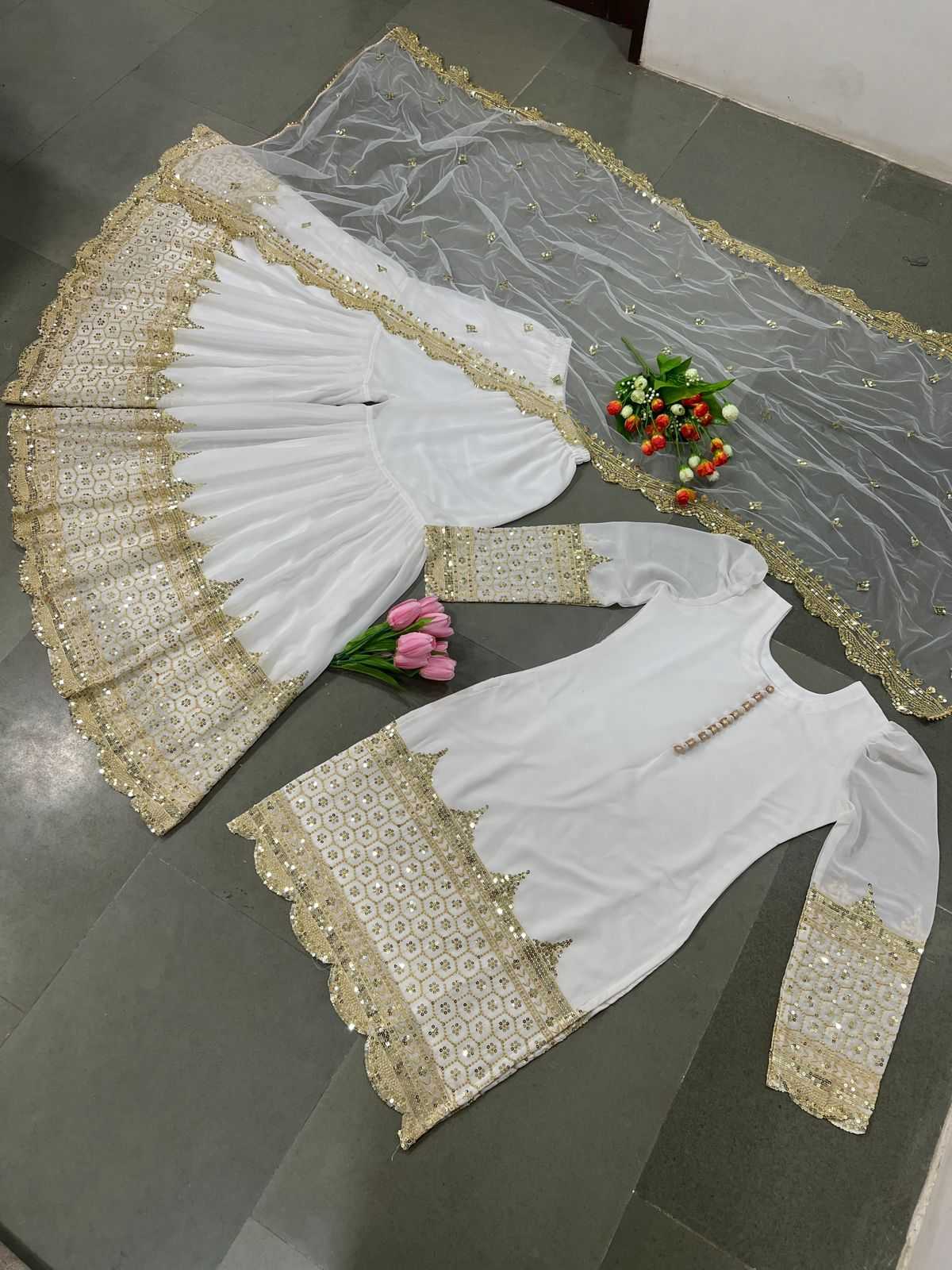Ynf Georgette KESH499 250 Suits & Dresses Wholesale Sharara Salwar Suits Embroidery Suits Georgette Suit Manufacturer
