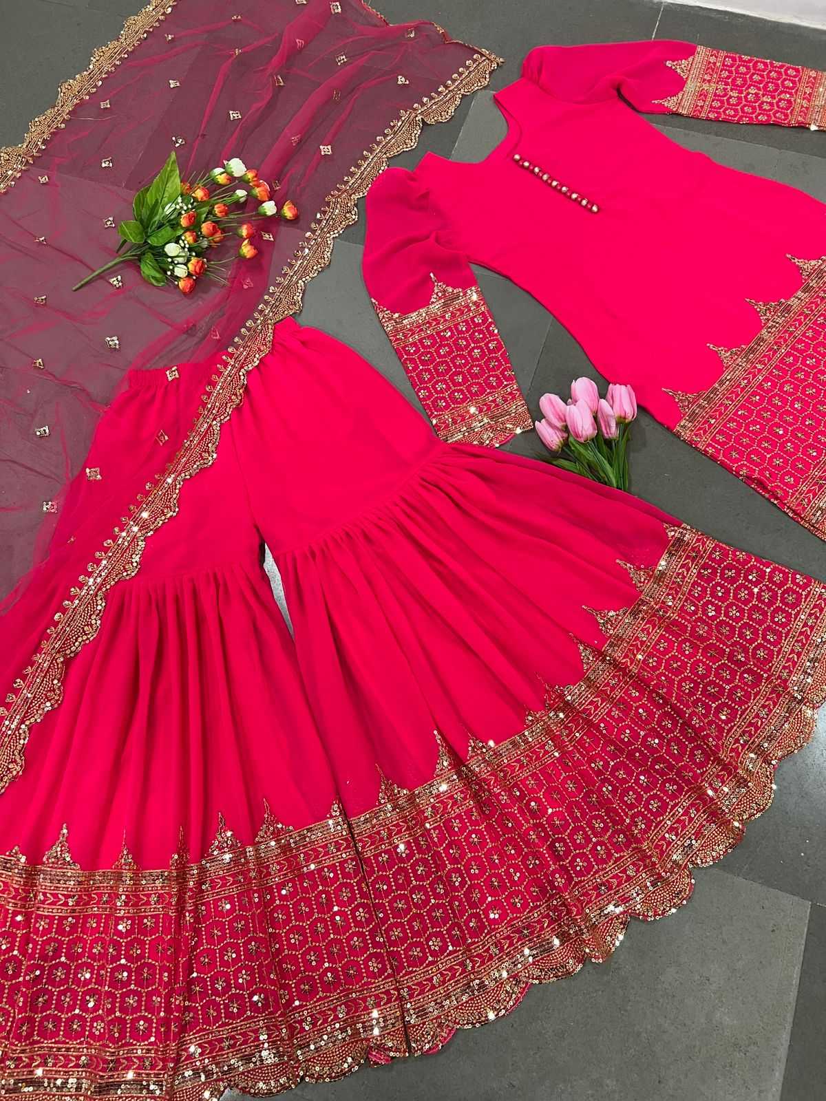 Ynf Georgette KESH499 250 Suits & Dresses Wholesale Sharara Salwar Suits Embroidery Suits Georgette Suit Manufacturer