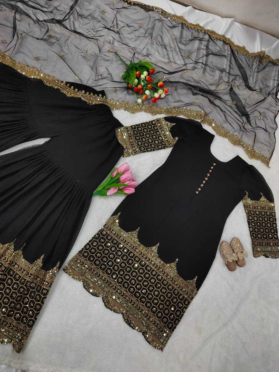 Ynf Georgette KESH499 250 Suits & Dresses Wholesale Sharara Salwar Suits Embroidery Suits Georgette Suit Manufacturer