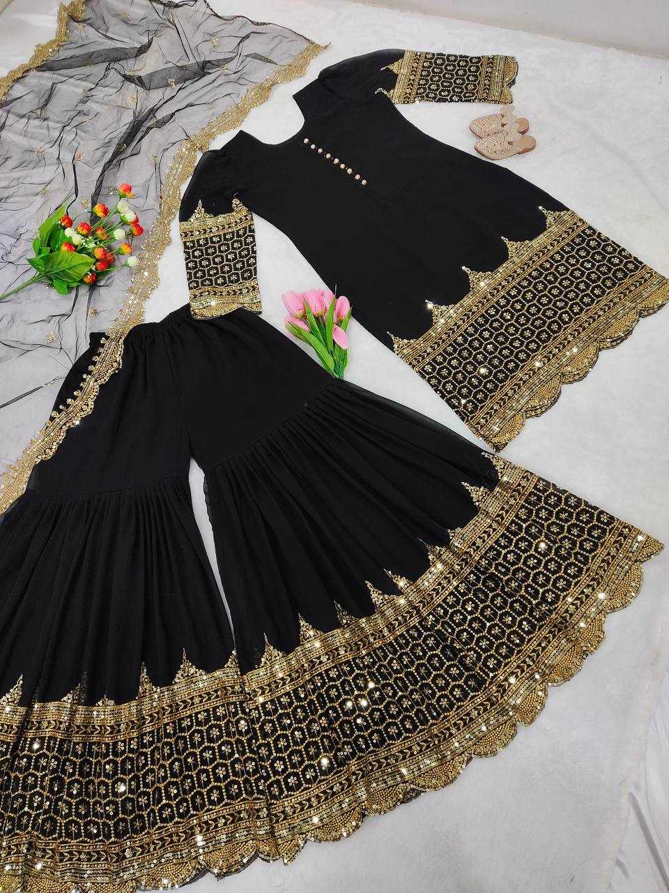Ynf Georgette KESH499 250 Suits & Dresses Wholesale Sharara Salwar Suits Embroidery Suits Georgette Suit Manufacturer