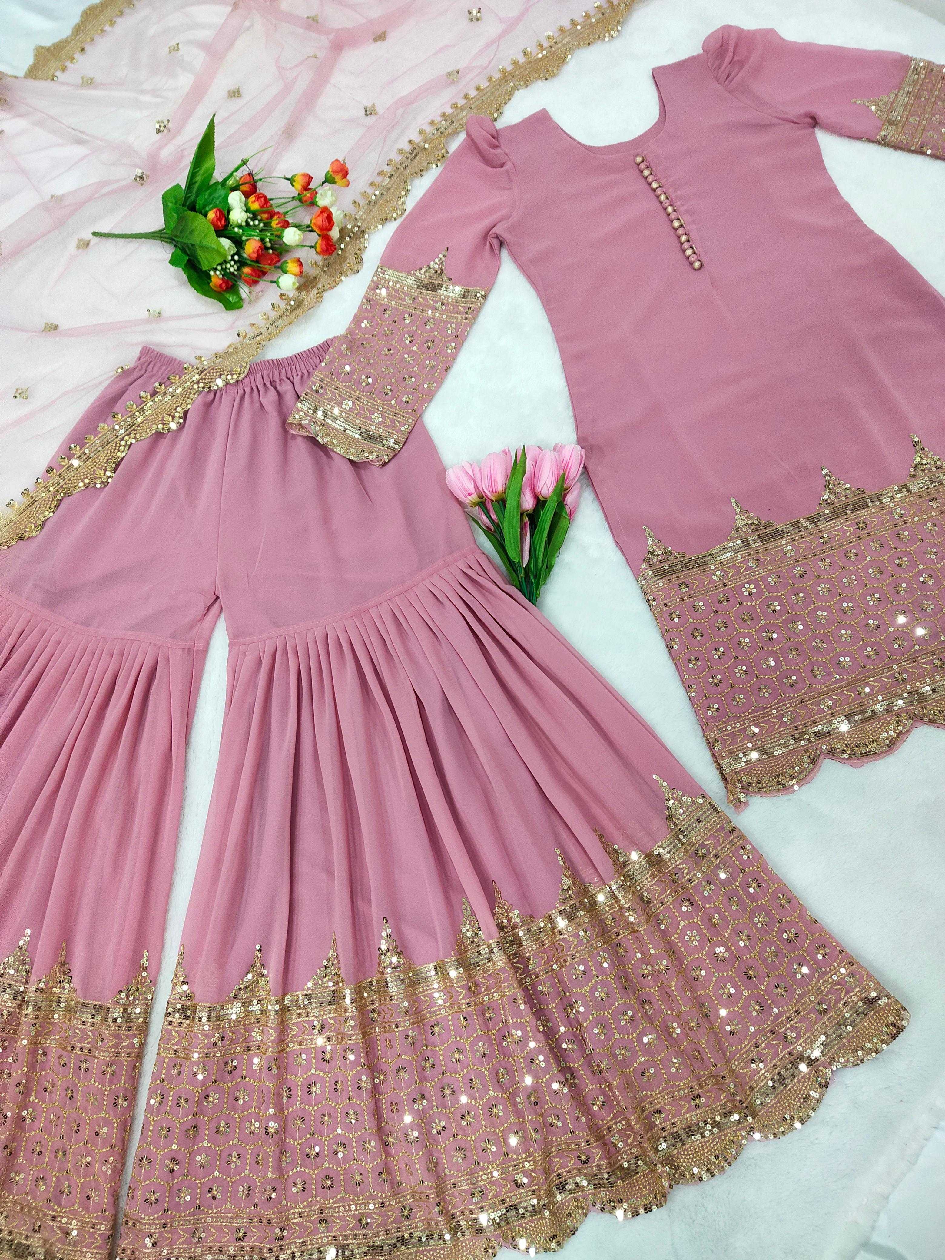 Ynf Georgette KESH499 250 Suits & Dresses Wholesale Sharara Salwar Suits Embroidery Suits Georgette Suit Manufacturer