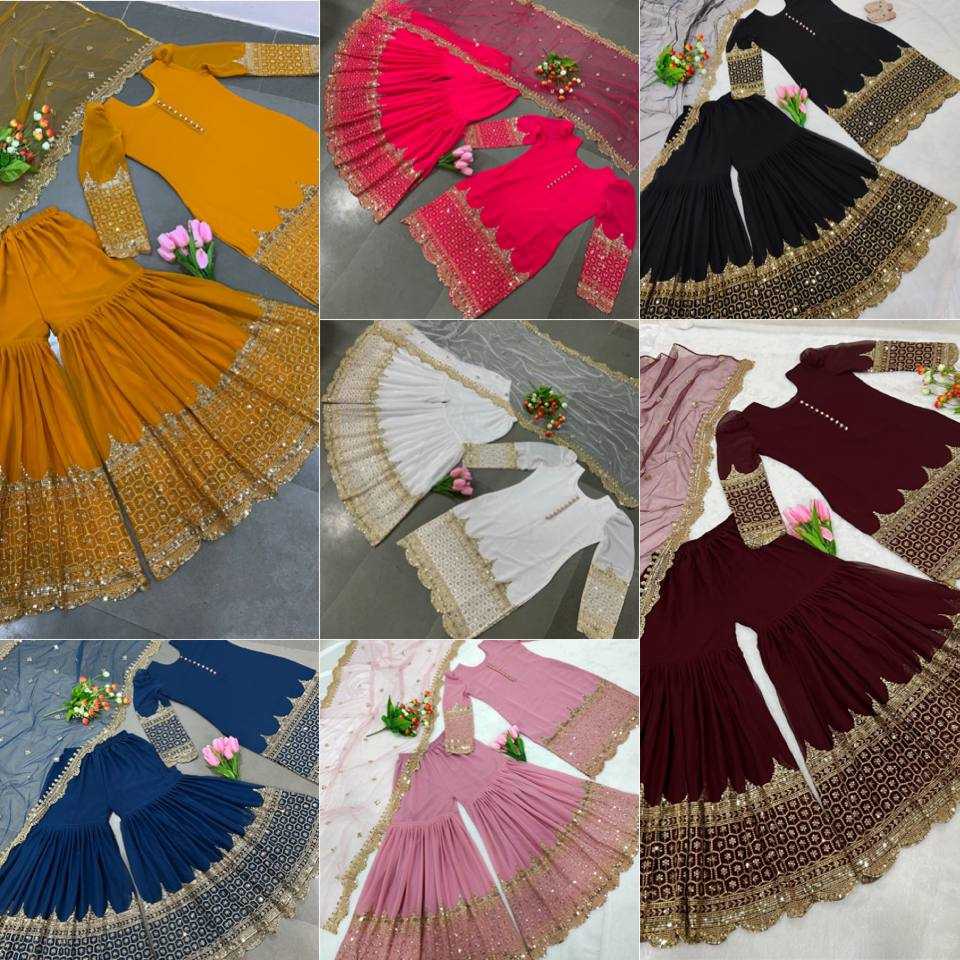 Ynf Georgette KESH499 250 Suits & Dresses Wholesale Sharara Salwar Suits Embroidery Suits Georgette Suit Manufacturer