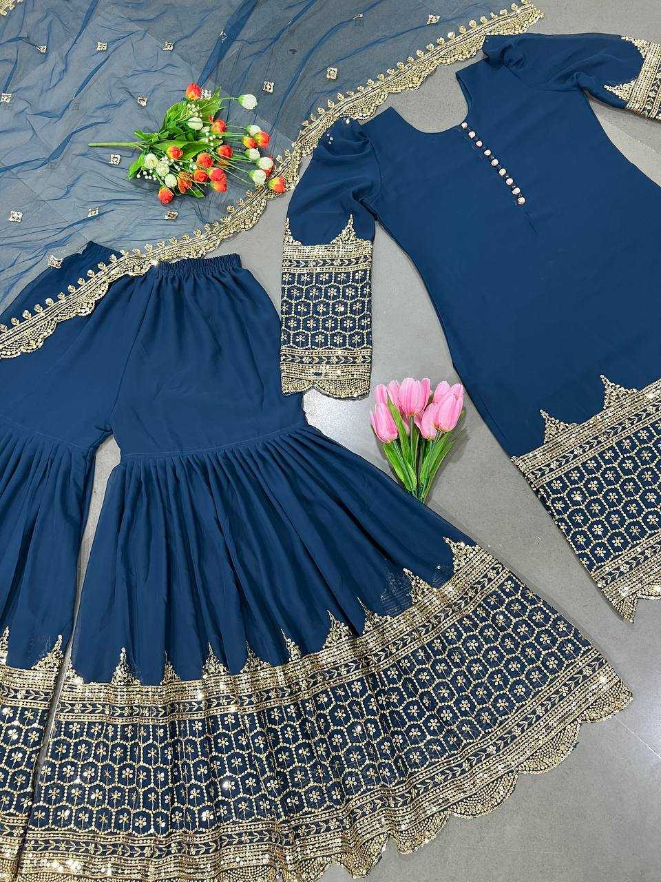 Ynf Georgette KESH499 250 Suits & Dresses Wholesale Sharara Salwar Suits Embroidery Suits Georgette Suit Manufacturer