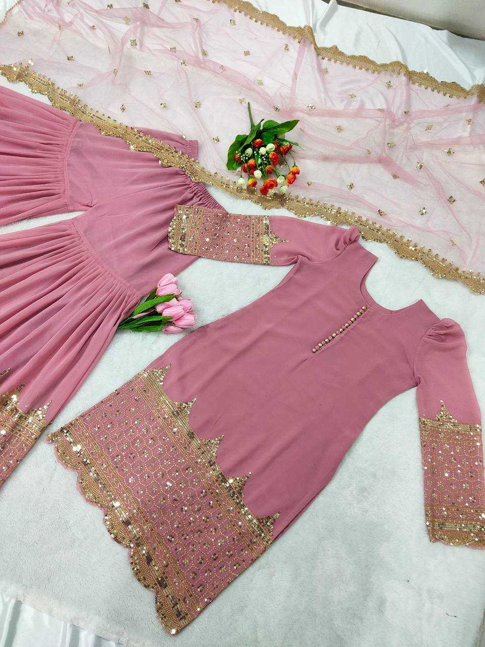 Ynf Georgette KESH499 250 Suits & Dresses Wholesale Sharara Salwar Suits Embroidery Suits Georgette Suit Manufacturer