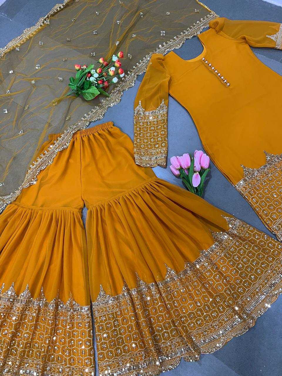 Ynf Georgette KESH499 250 Suits & Dresses Wholesale Sharara Salwar Suits Embroidery Suits Georgette Suit Manufacturer