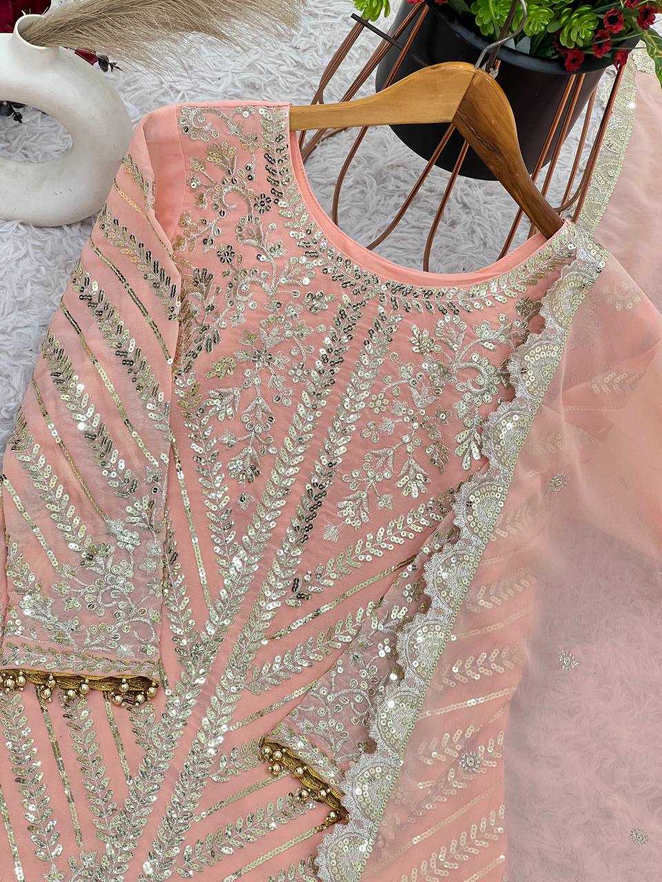 Ynf Georgette KESH499 3099 Suits & Dresses Wholesale Sharara Salwar Suits Embroidery Suits Georgette Suit Manufacturer