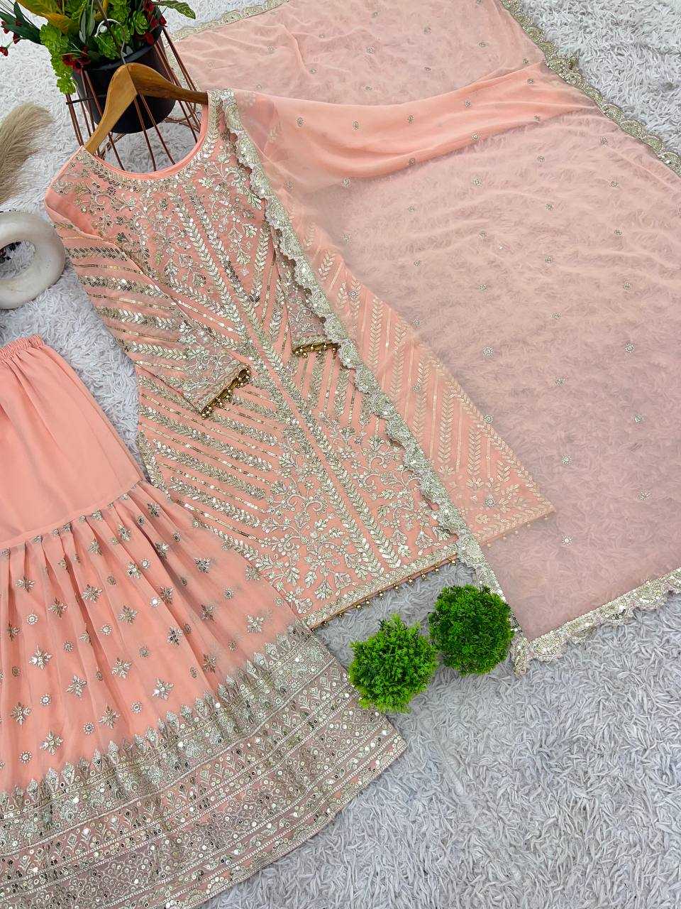 Ynf Georgette KESH499 3099 Suits & Dresses Wholesale Sharara Salwar Suits Embroidery Suits Georgette Suit Manufacturer