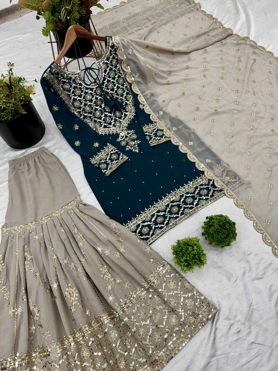Ynf Georgette KESH499 3110 Suits & Dresses Wholesale Sharara Salwar Suits Embroidery Suits Party wear suits Manufacturer