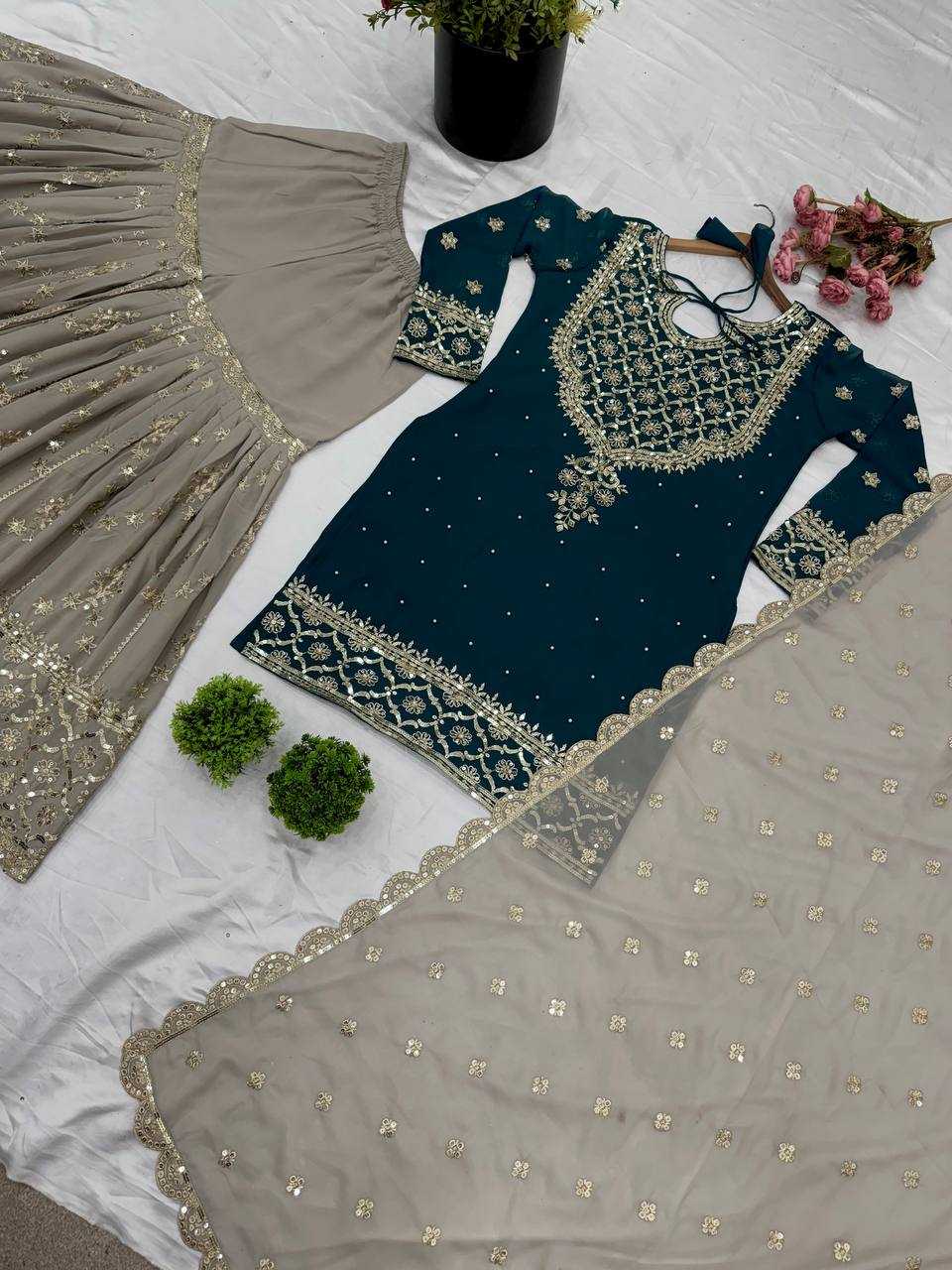Ynf Georgette KESH499 3110 Suits & Dresses Wholesale Sharara Salwar Suits Embroidery Suits Party wear suits Manufacturer
