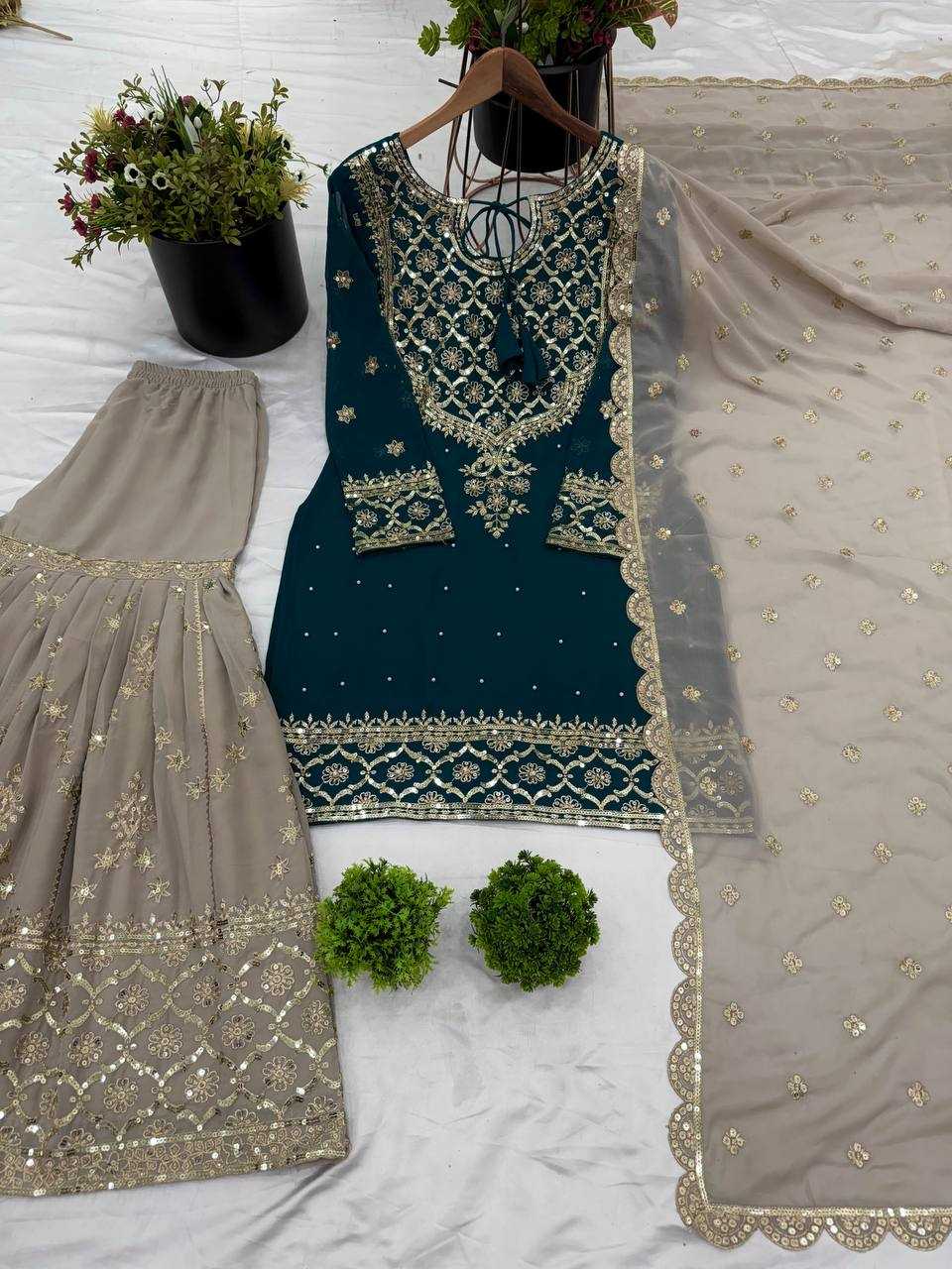 Ynf Georgette KESH499 3110 Suits & Dresses Wholesale Sharara Salwar Suits Embroidery Suits Party wear suits Manufacturer