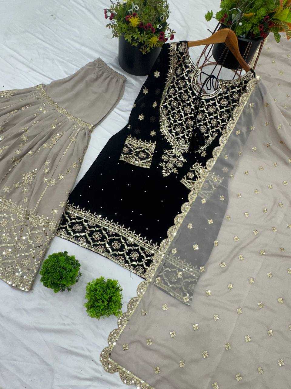 Ynf Georgette KESH499 3110 Suits & Dresses Wholesale Sharara Salwar Suits Embroidery Suits Party wear suits Manufacturer