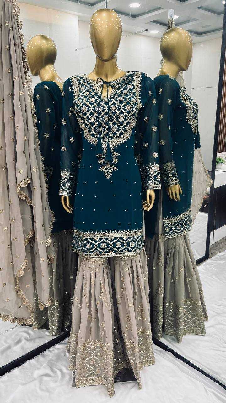 Ynf Georgette KESH499 3110 Suits & Dresses Wholesale Sharara Salwar Suits Embroidery Suits Party wear suits Manufacturer