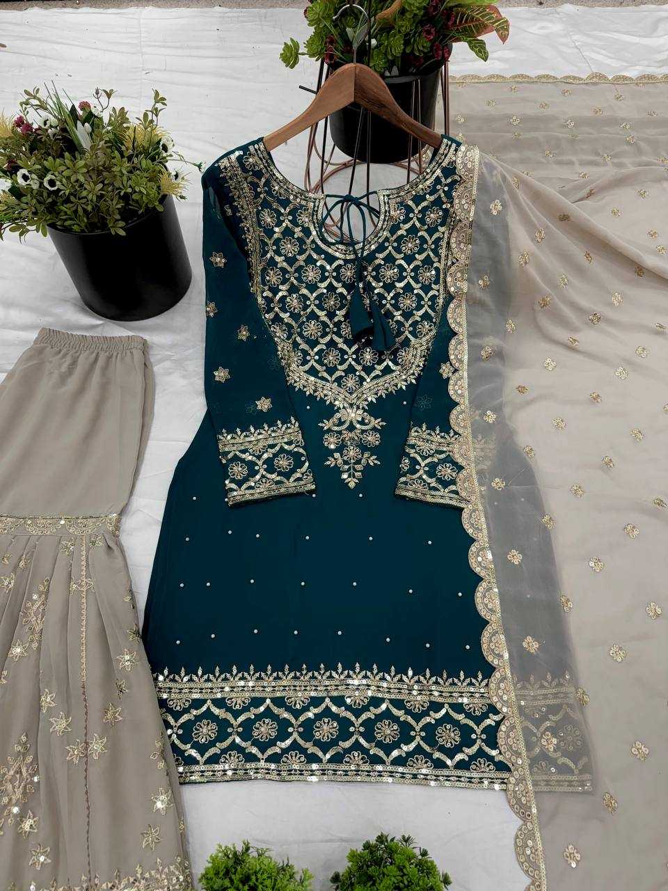 Ynf Georgette KESH499 3110 Suits & Dresses Wholesale Sharara Salwar Suits Embroidery Suits Party wear suits Manufacturer