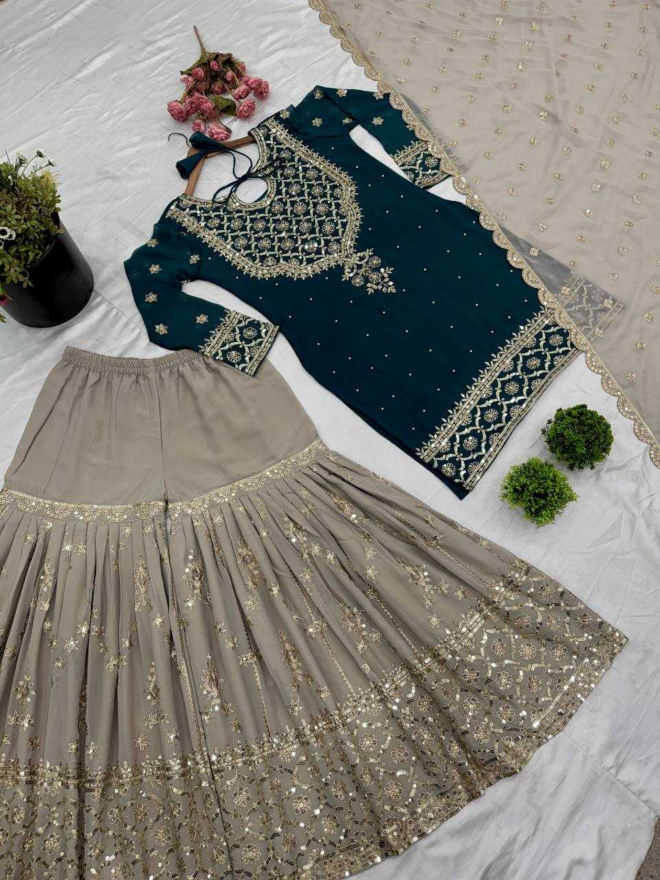 Ynf Georgette KESH499 3110 Suits & Dresses Wholesale Sharara Salwar Suits Embroidery Suits Party wear suits Manufacturer