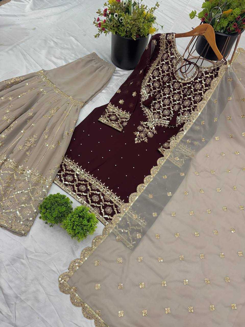 Ynf Georgette KESH499 3110 Suits & Dresses Wholesale Sharara Salwar Suits Embroidery Suits Party wear suits Manufacturer