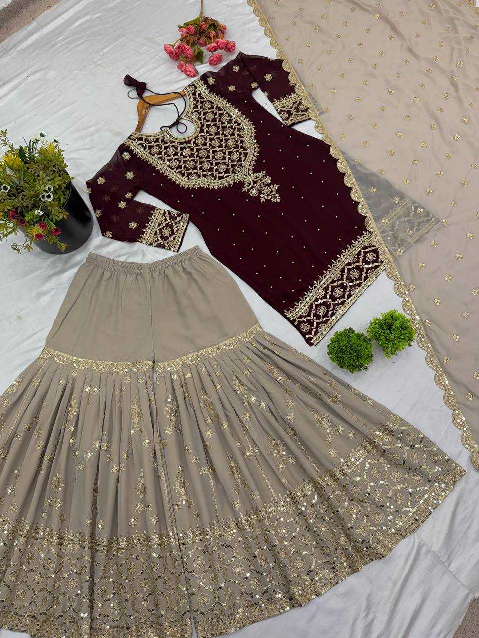 Ynf Georgette KESH499 3110 Suits & Dresses Wholesale Sharara Salwar Suits Embroidery Suits Party wear suits Manufacturer